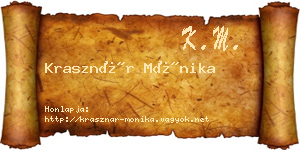 Krasznár Mónika névjegykártya